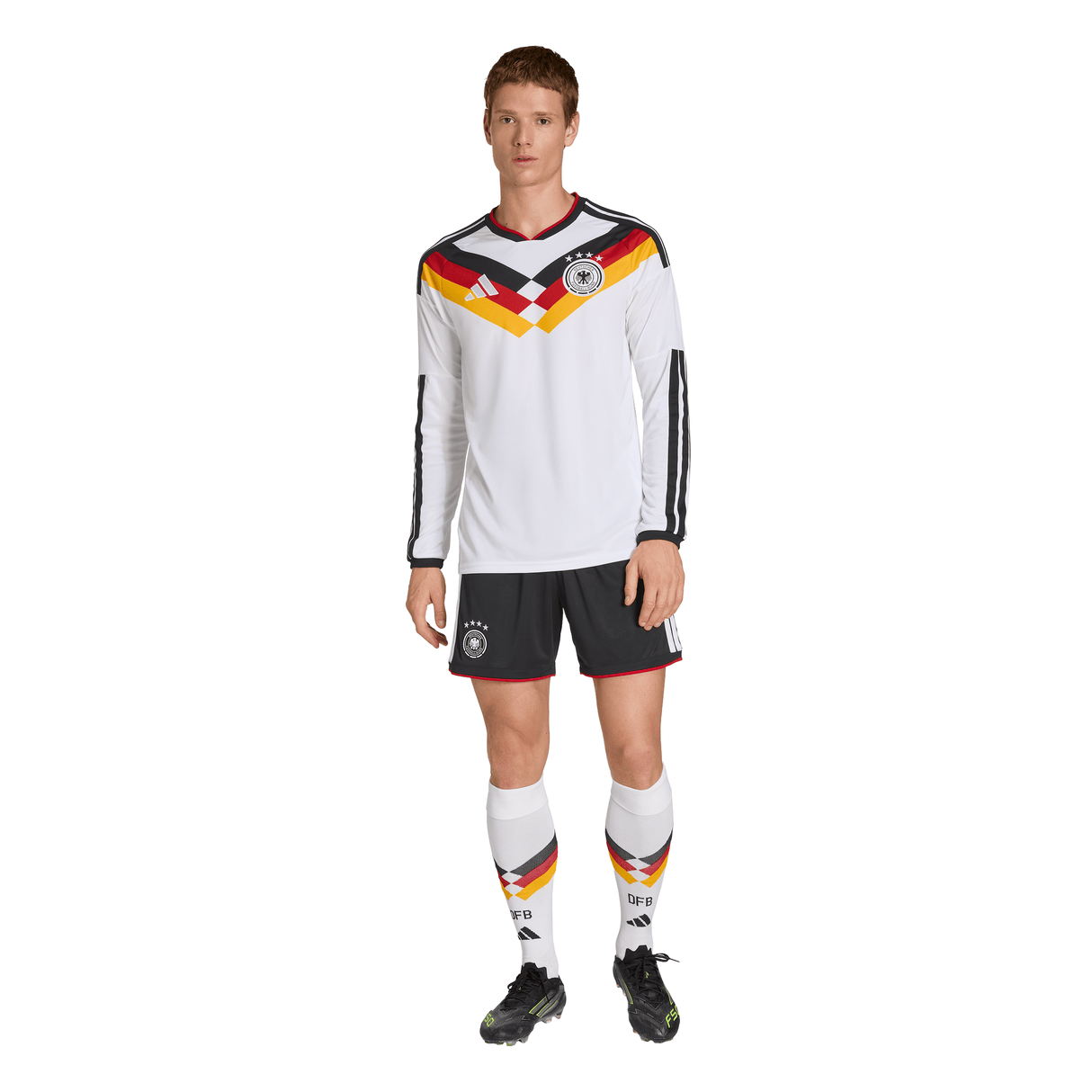 adidas Germany Home Long Sleeve Men's Soccer Jersey 26 - White