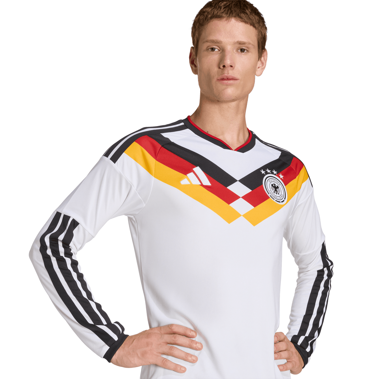 adidas Germany Home Long Sleeve Men's Soccer Jersey 26 - White