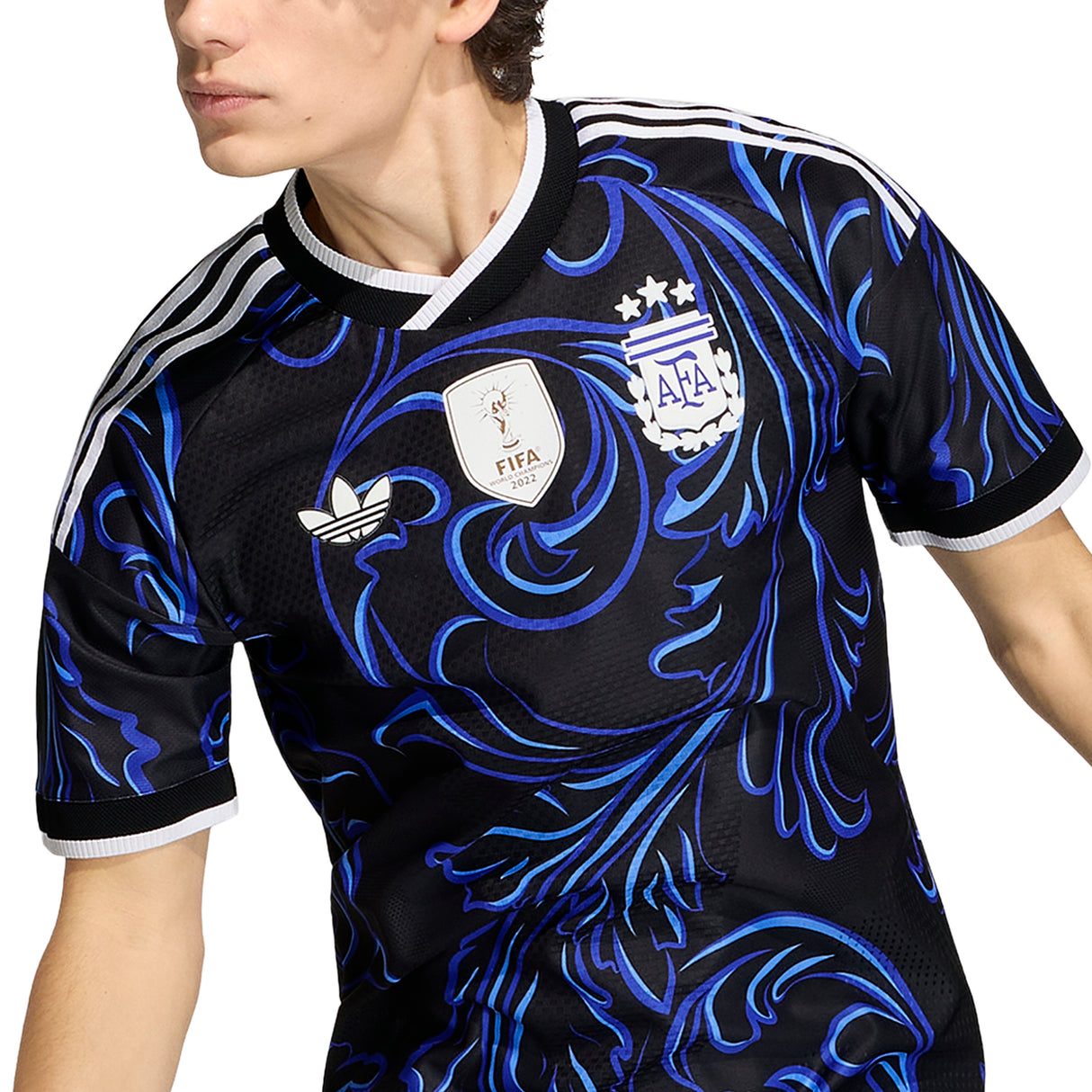 adidas Argentina Away Authentic Men's Soccer Jersey 2026 - Black/Blue