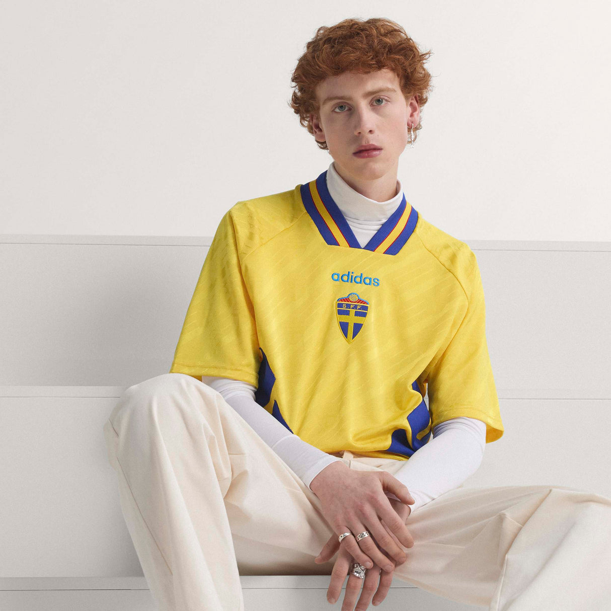Camiseta de Fútbol de Hombre adidas Selección Suecia Local 1994 - Amarilla