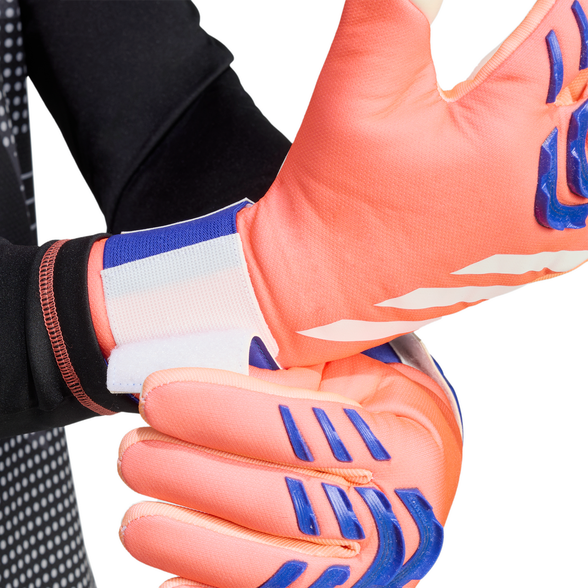 Guantes de portero de fútbol adidas Predator League para hombre - Naranja/Blanco/Azul