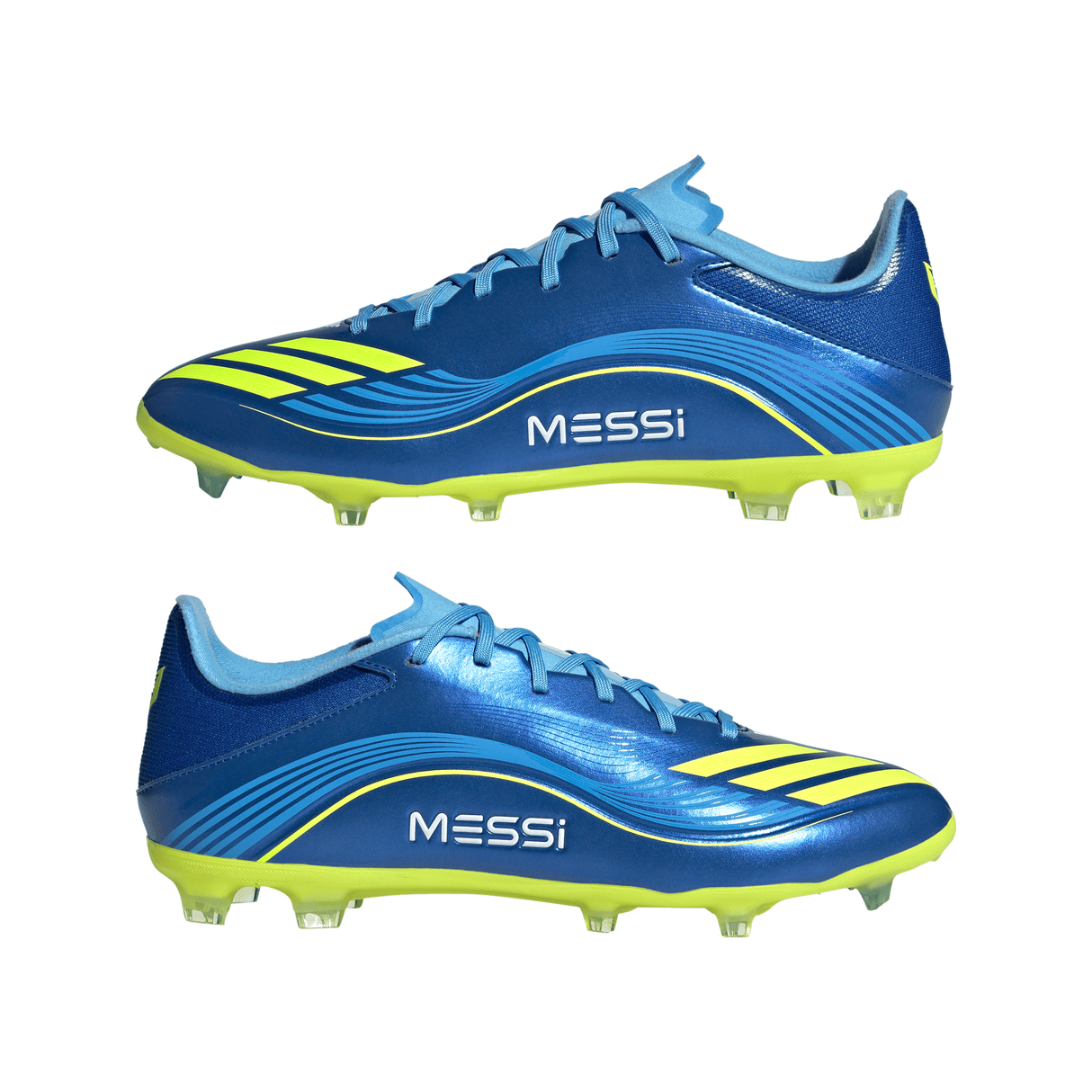 adidas F50 Messi League FG/MG Men's Soccer Cleats - Royal Blue/Yellow/Blue