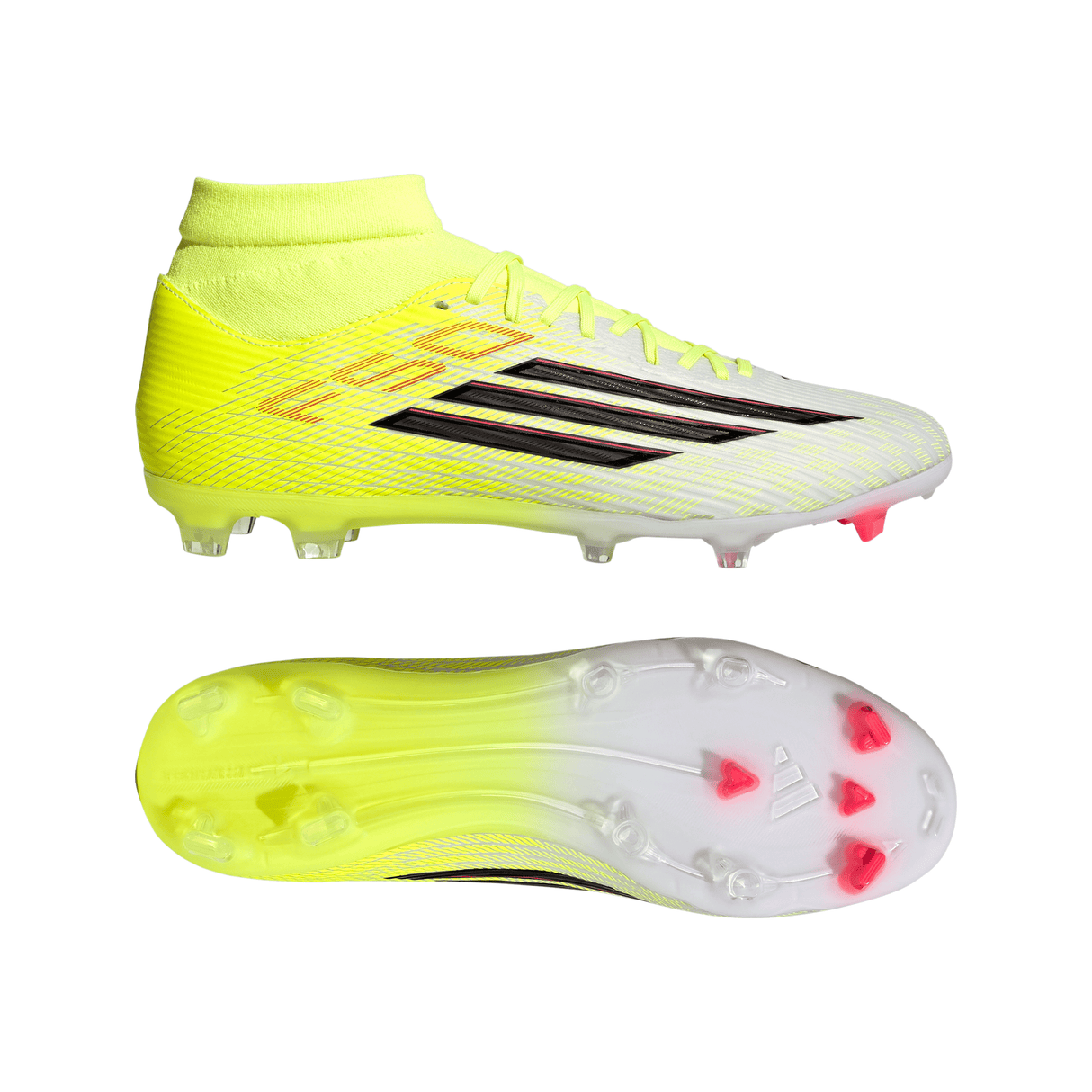 adidas F50 League Mid Cut FG/MG Firm Ground/Multi Ground Men's Soccer Cleats - Yellow/Black