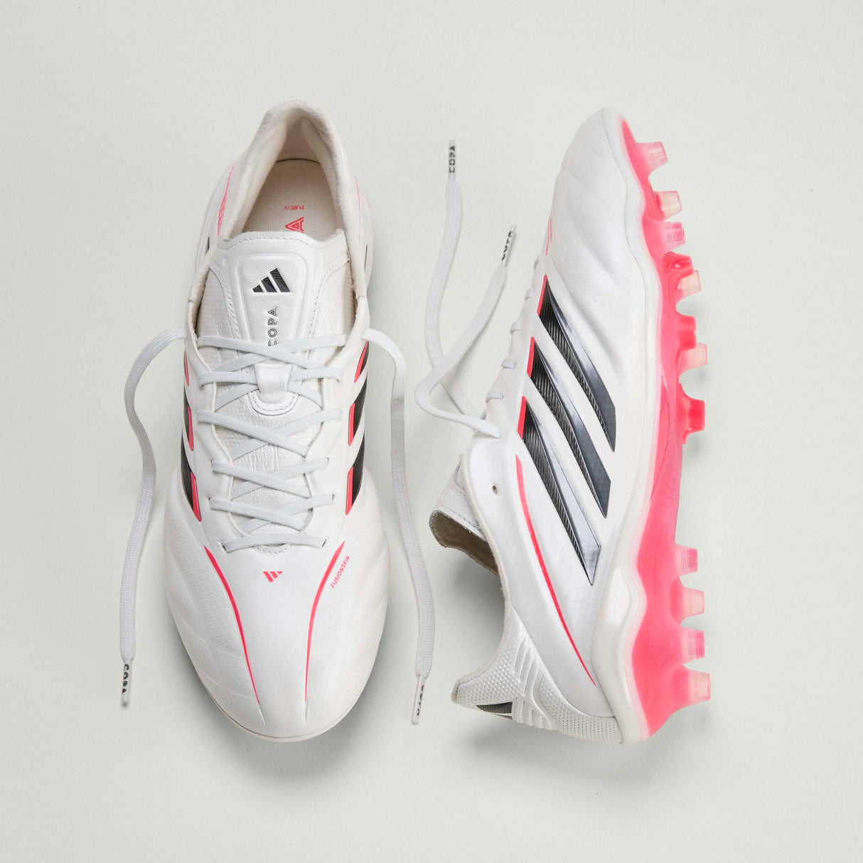 Tacos de fútbol para hombre adidas Copa Pure IV Elite FG de suelo firme - Zero Metal/Negro/Rojo Lúcido