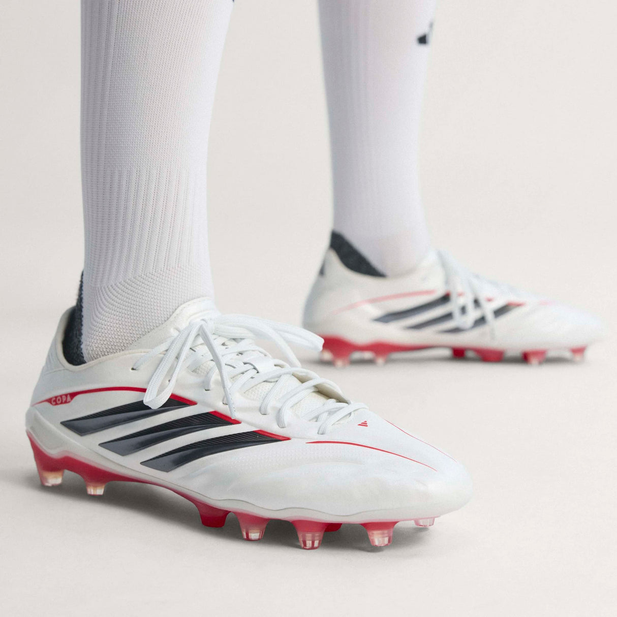 Tacos de fútbol para hombre adidas Copa Pure IV Elite FG de suelo firme - Zero Metal/Negro/Rojo Lúcido
