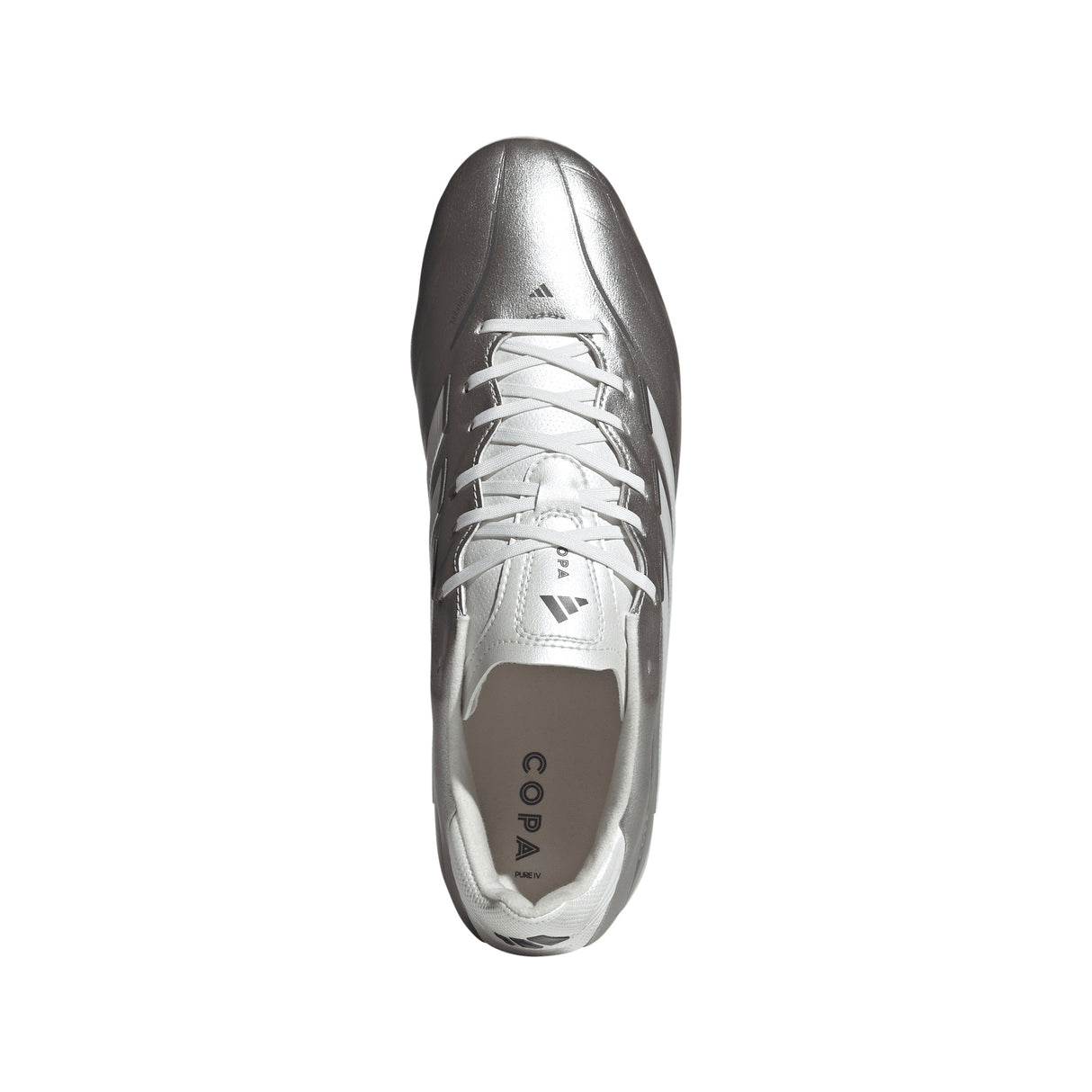Tacos de fútbol para hombre adidas Copa Pure IV League FG para terreno firme - Plateado metalizado