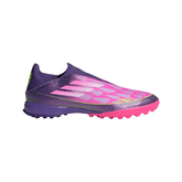 adidas F50 League LY Laceless TF Men's Soccer Cleats - Purple/White/Lemon