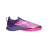 adidas F50 LEAGUE Laceless TF Youth Soccer Cleats - Purple/White/Lemon