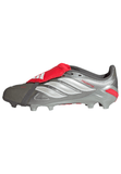 adidas Predator League Fold-Over Tongue FG Youth Soccer Cleats - Grey/Red