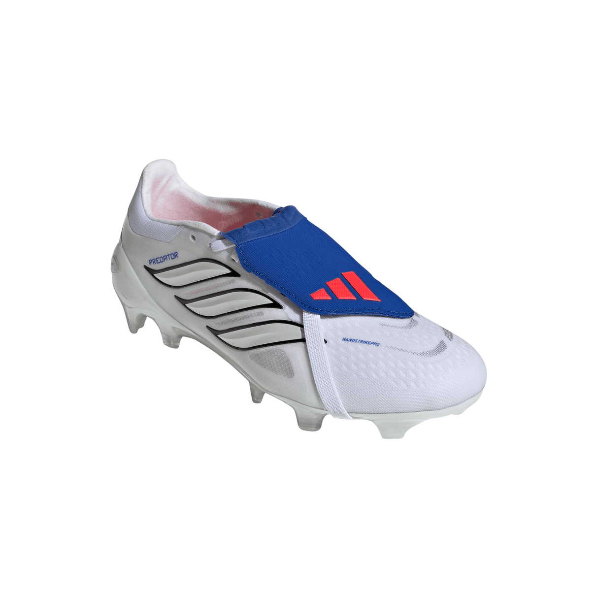 adidas Predator Pro Fold-Over Tongue FG Firm Ground Men's Soccer Cleats - White/Zero Metallic/Blue