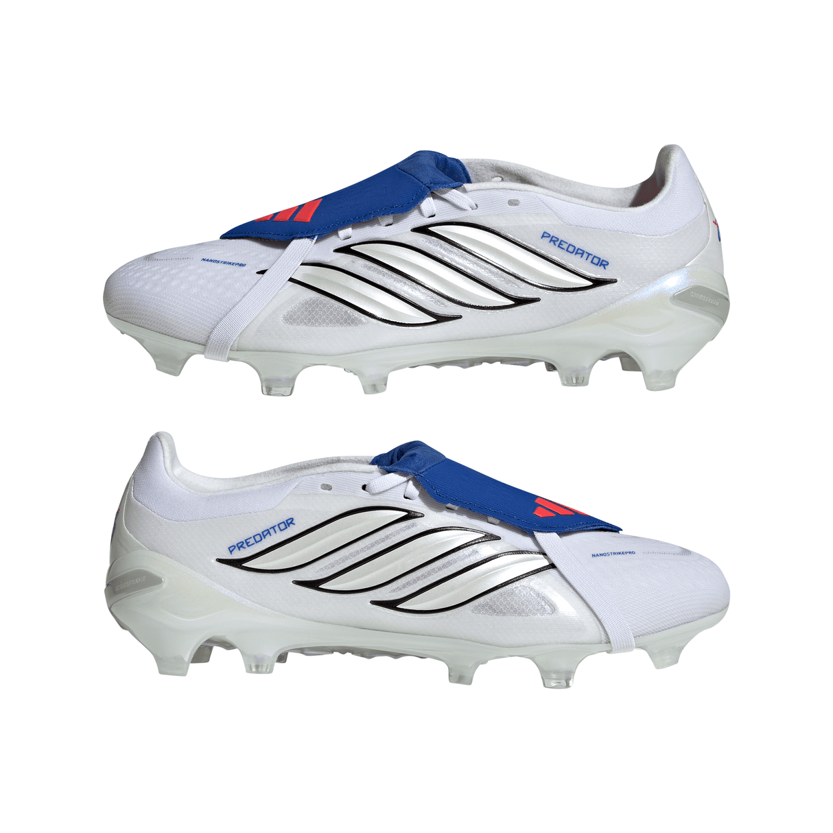 adidas Predator Pro Fold-Over Tongue FG Firm Ground Men's Soccer Cleats - White/Zero Metallic/Blue