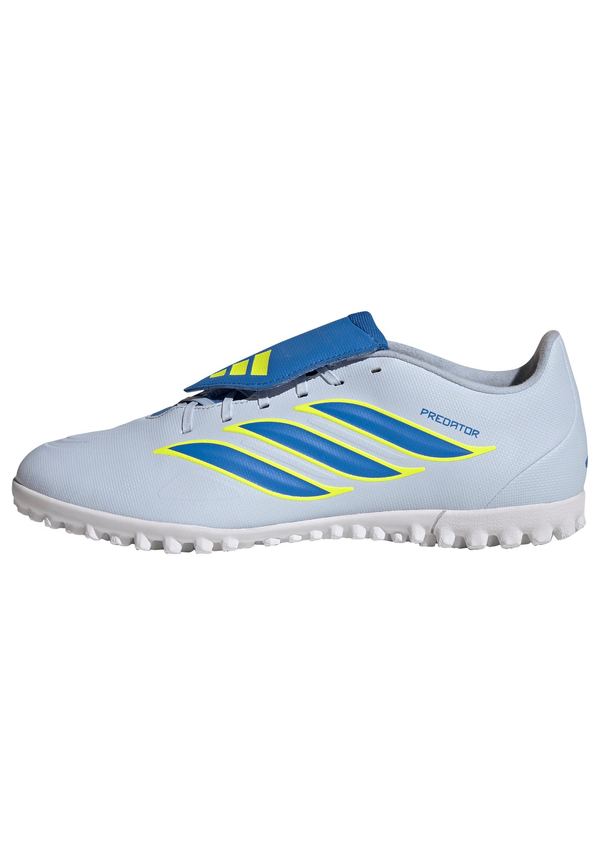 adidas Predator Club Fold-Over Tongue TF Turf Men's Soccer Cleats - Sky/Blue/Yellow
