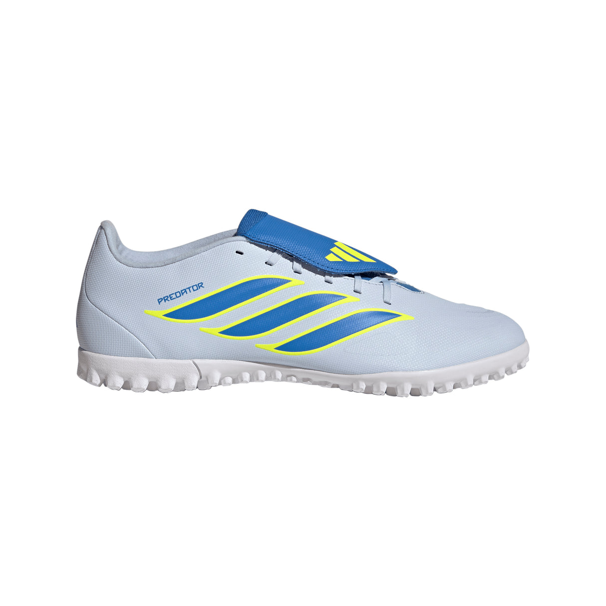 adidas Predator Club Fold-Over Tongue TF Turf Men's Soccer Cleats - Sky/Blue/Yellow