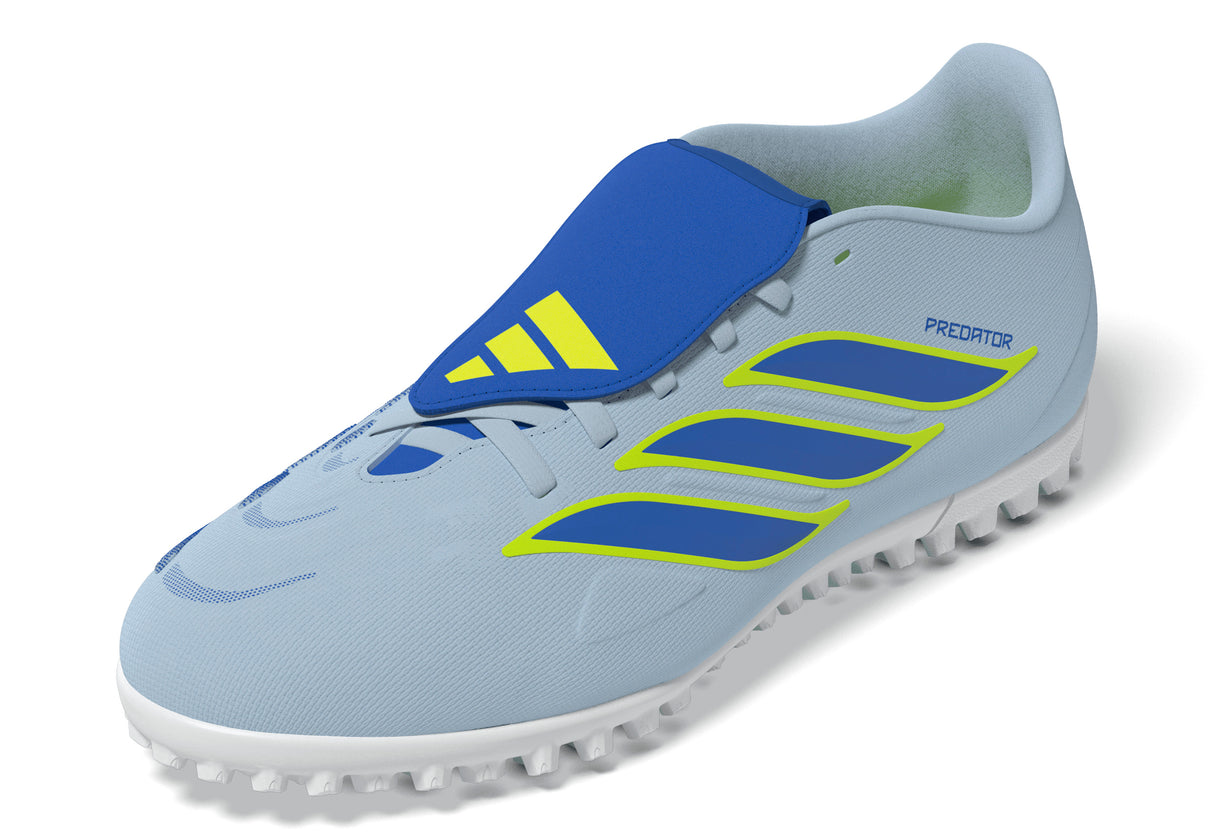adidas Predator Club Fold-Over Tongue TF Turf Men's Soccer Cleats - Sky/Blue/Yellow