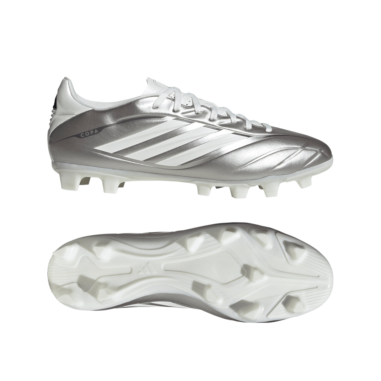 Tacos de fútbol para hombre adidas Copa Pure IV Club FG/MG de terreno firme/múltiple - Plata metálico