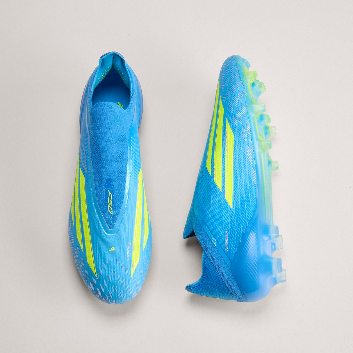 adidas F50 Elite Laceless FG Firm Ground Men's Soccer Cleats - Blue/Yellow/Aqua