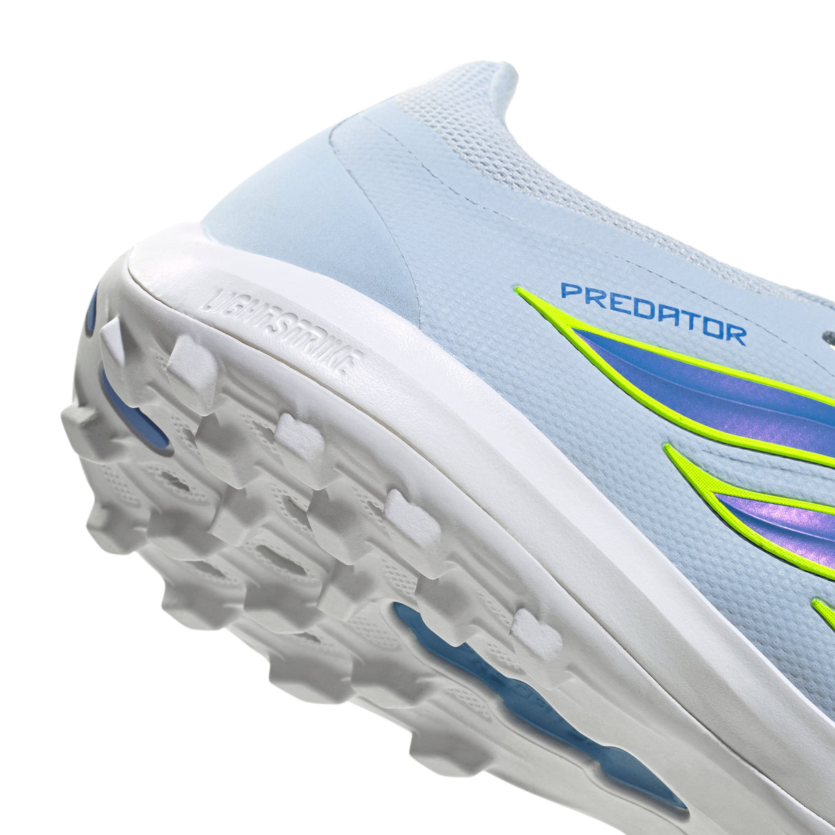 Botines de fútbol adidas Predator League TF Turf de hombre con lengüeta plegable - Cielo/Azul/Amarillo