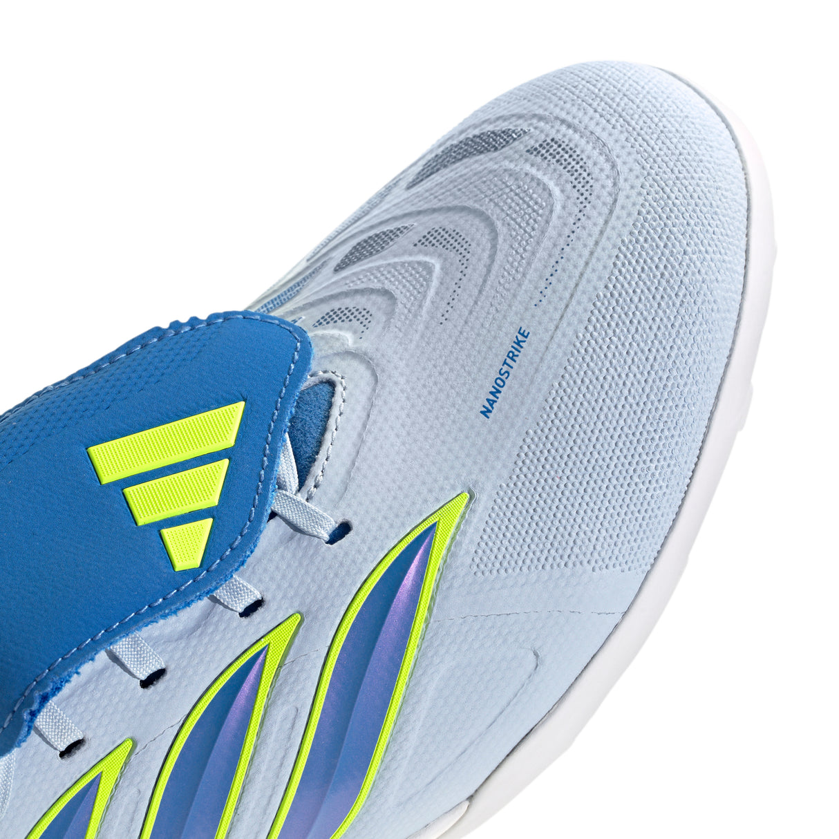 Botines de fútbol adidas Predator League TF Turf de hombre con lengüeta plegable - Cielo/Azul/Amarillo