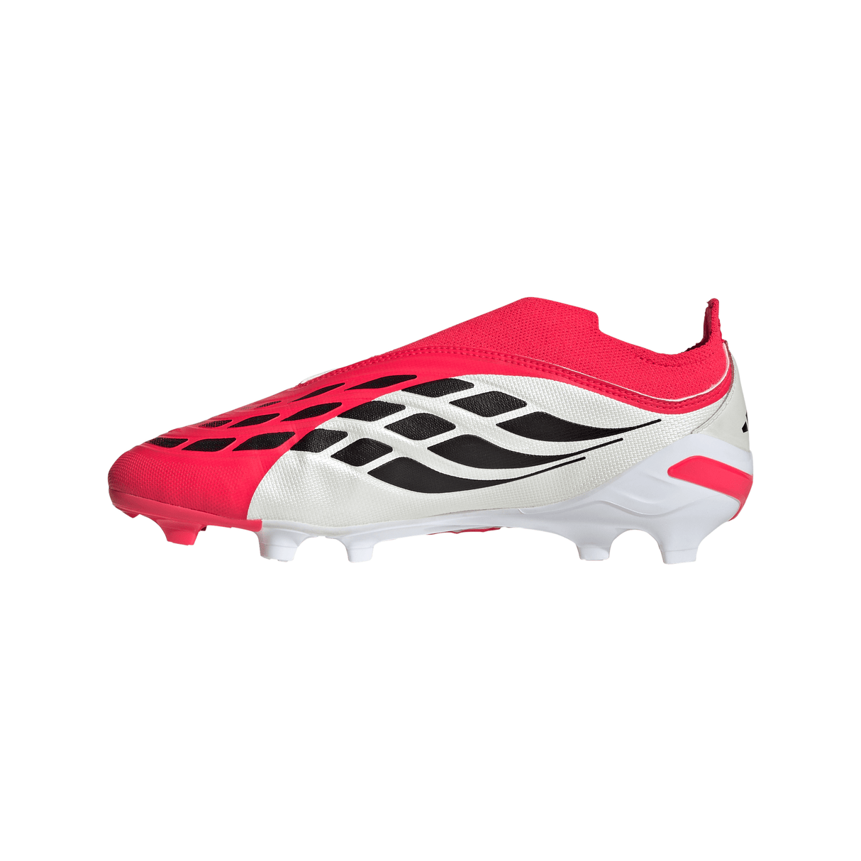 adidas Predator League Laceless FG Firm Ground Youth Soccer Cleats - Red/Black/White