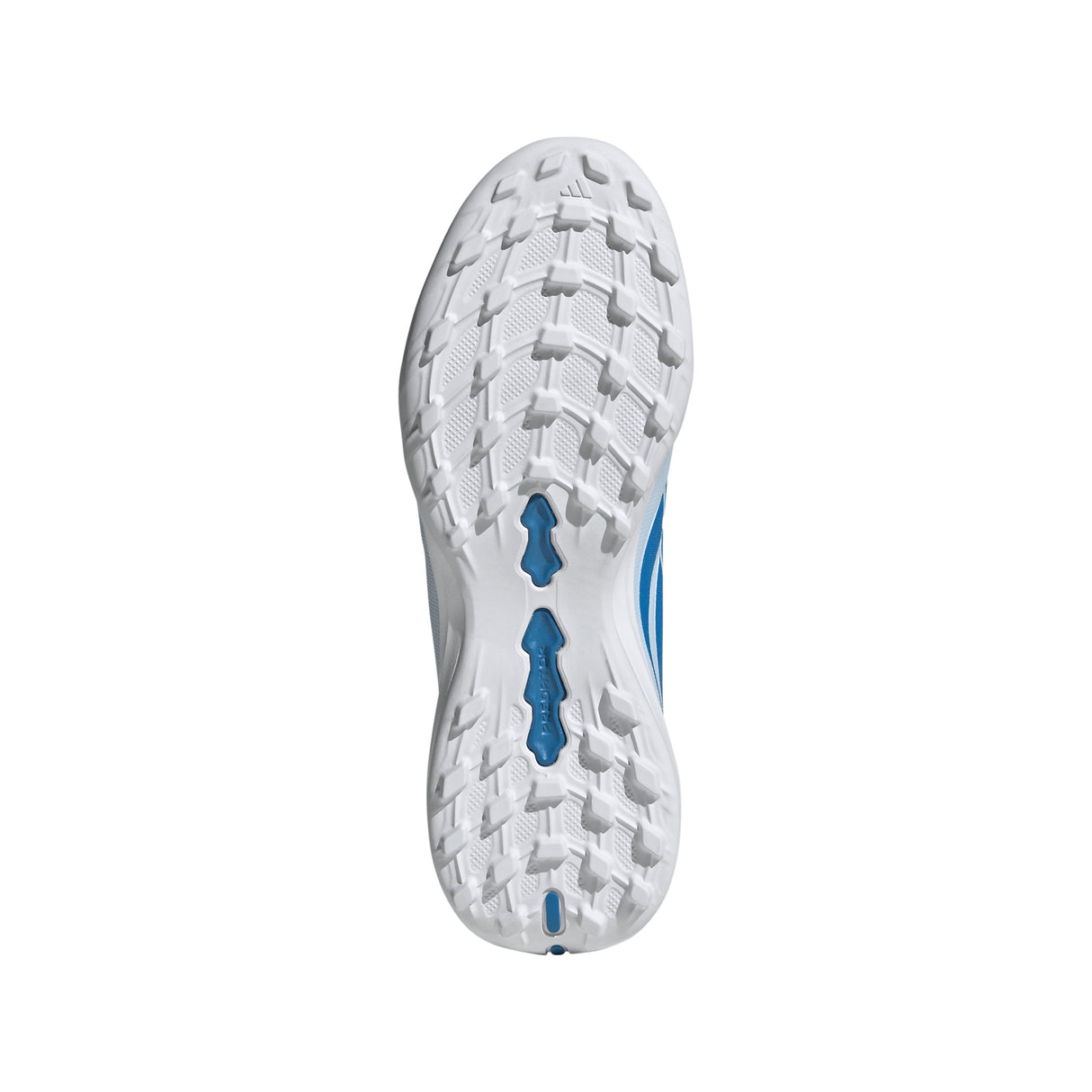 Tacos de fútbol juvenil adidas Predator League Fold-Over Tongue TF para césped artificial - Celeste/Azul/Amarillo