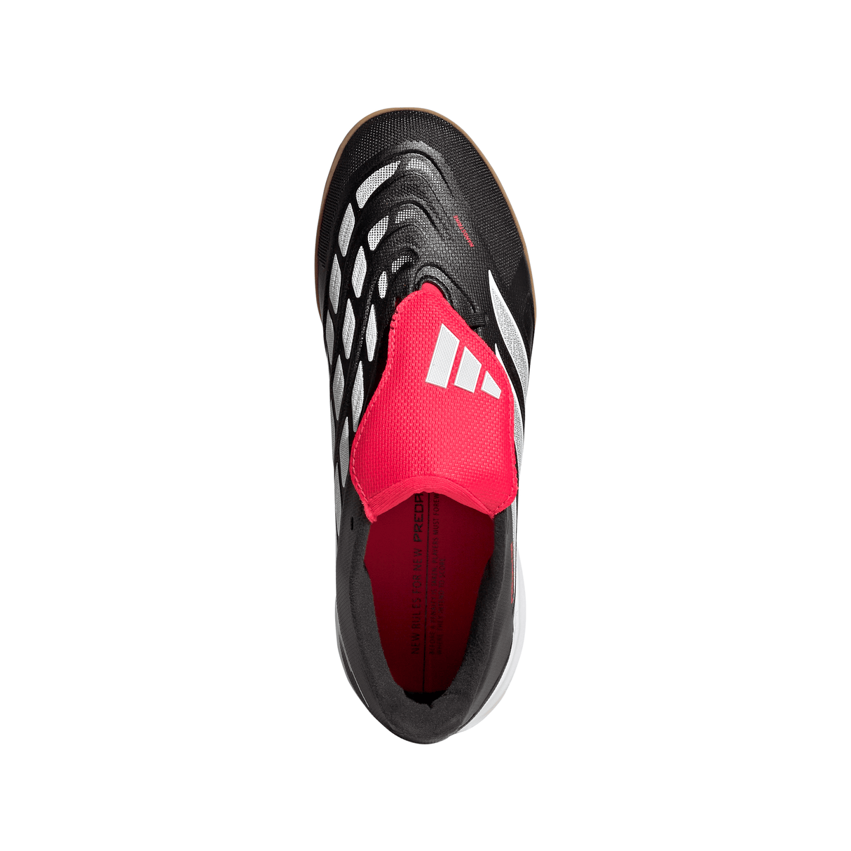 adidas Predator League Fold-Over Tongue IN Indoor Youth Soccer Shoes - Black/White