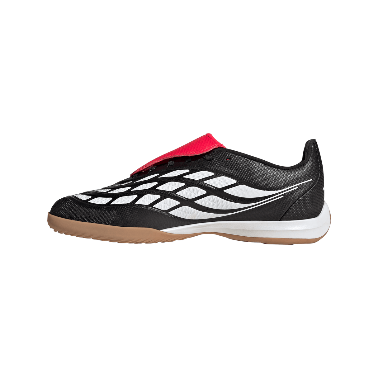 adidas Predator League Fold-Over Tongue IN Indoor Youth Soccer Shoes - Black/White