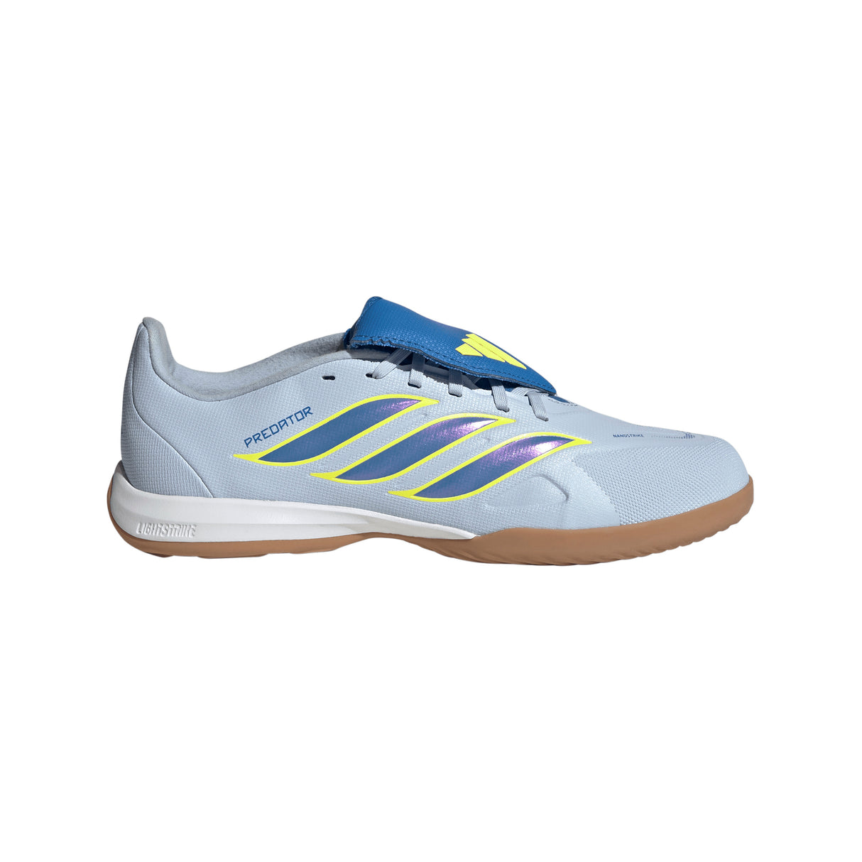adidas Predator League Fold-Over Tongue IN Indoor Youth Soccer Shoes - Sky/Blue/Yellow