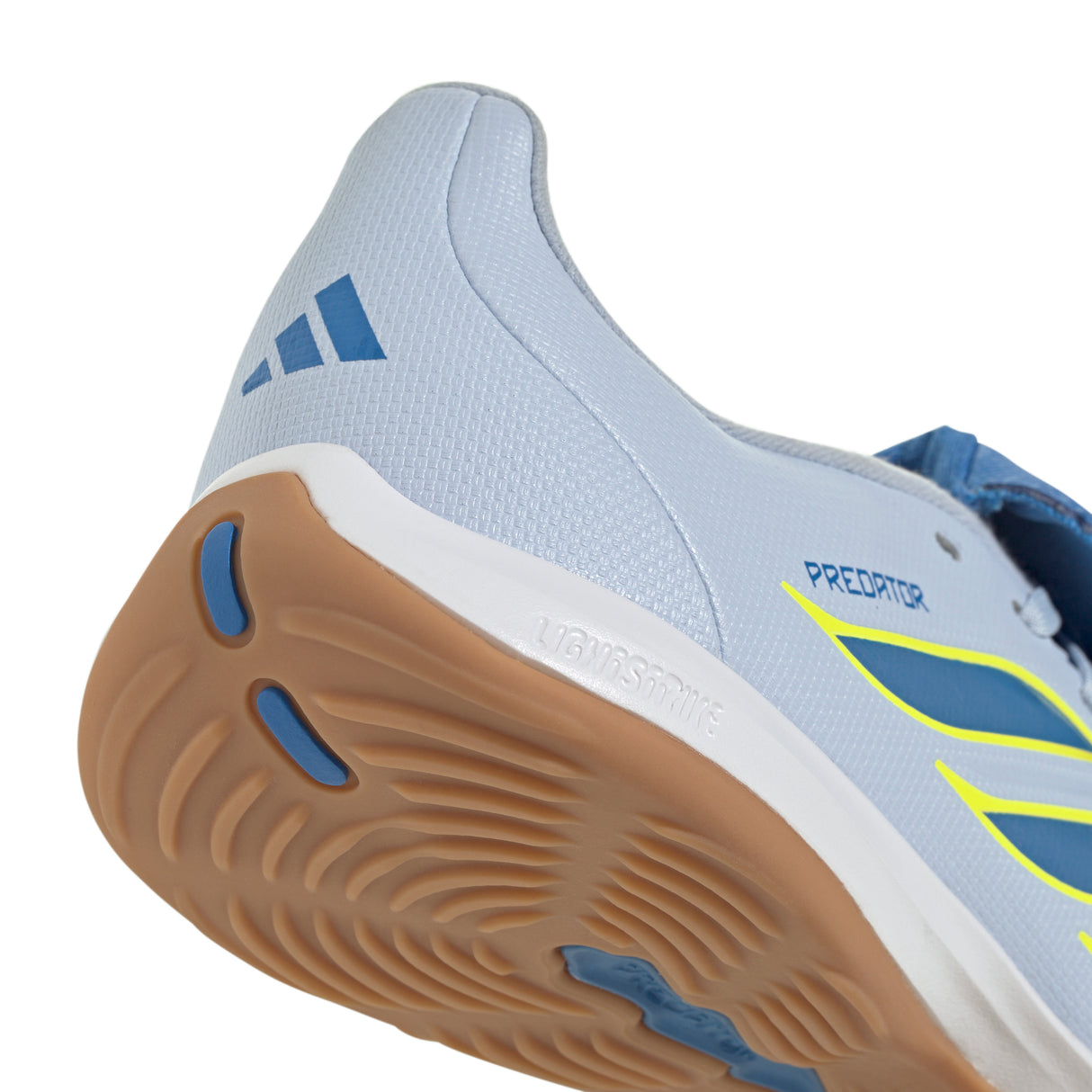 adidas Predator League Fold-Over Tongue IN Indoor Youth Soccer Shoes - Sky/Blue/Yellow