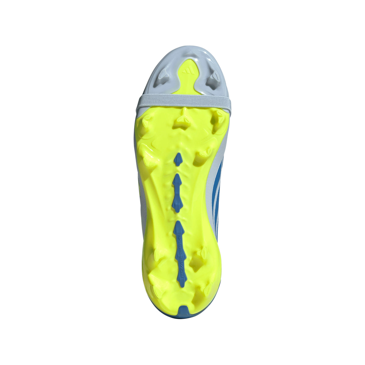 Tacos de fútbol juvenil adidas Predator League Fold-Over Tongue FG para terreno firme - Celeste/Azul/Amarillo