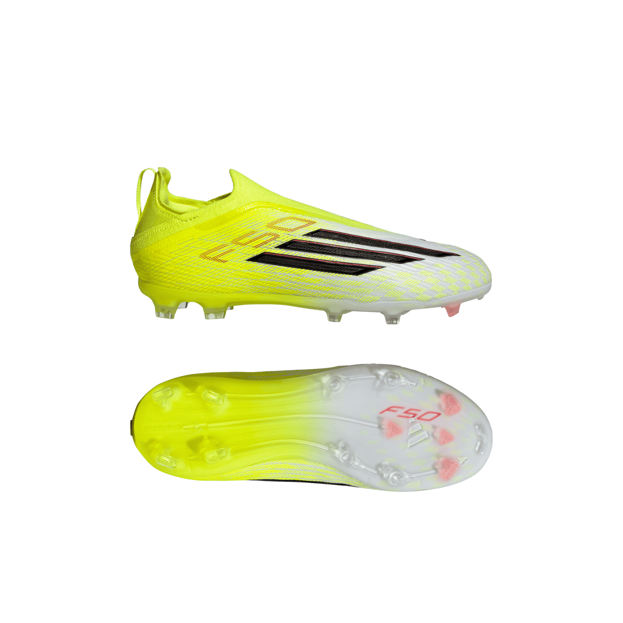 adidas F50 Elite Laceless FG Firm Ground Youth Soccer Cleats - Yellow/Black/Red