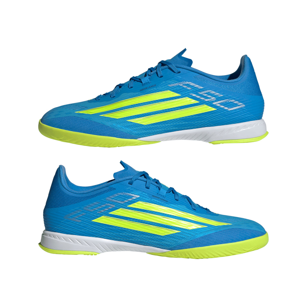 adidas F50 League IN Indoor Men's Soccer Shoes - Blue/Yellow/Aqua