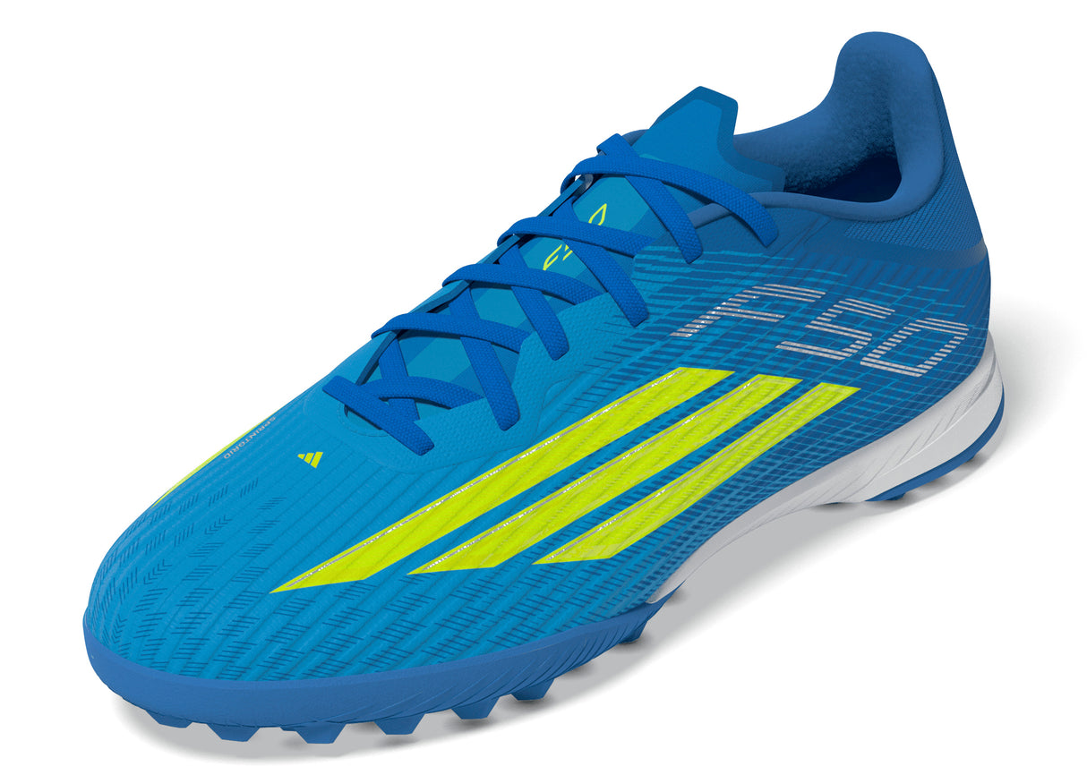adidas F50 League TF Turf Men's Soccer Cleats - Blue/Yellow/Aqua
