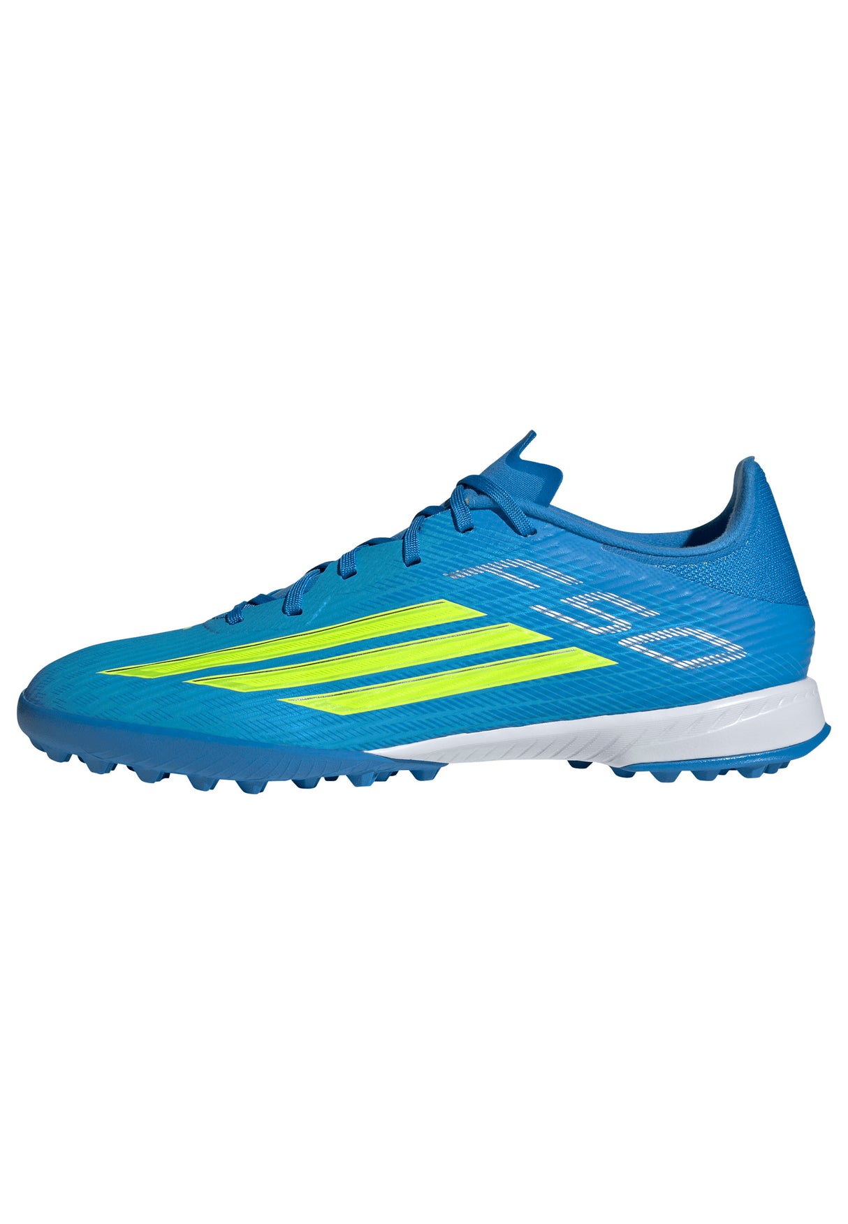 adidas F50 League TF Turf Men's Soccer Cleats - Blue/Yellow/Aqua