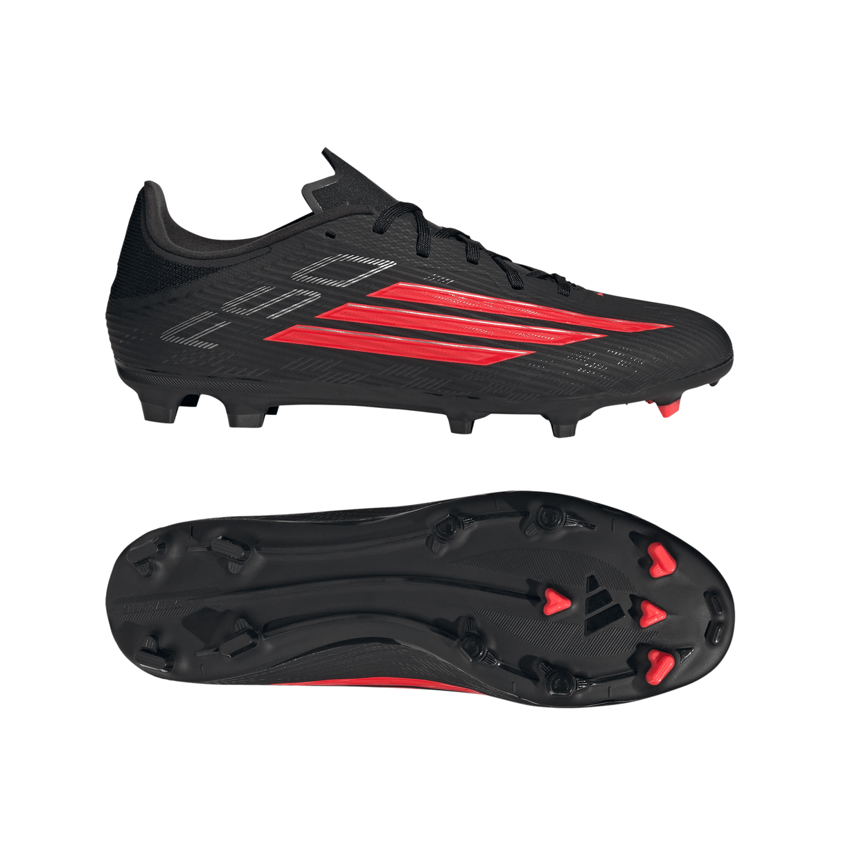 Botines de fútbol adidas F50 League FG/MG para terreno firme/múltiple para hombre - Negro/Rojo
