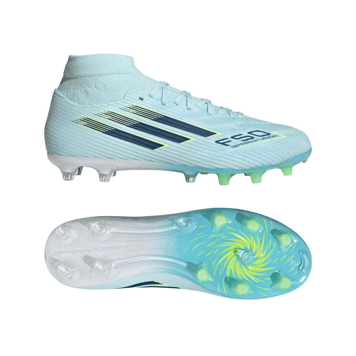 adidas F50 SparkFusion League Mid Cut FG/AG Firm Ground/Artificial Ground Women's Soccer Cleats - Blue