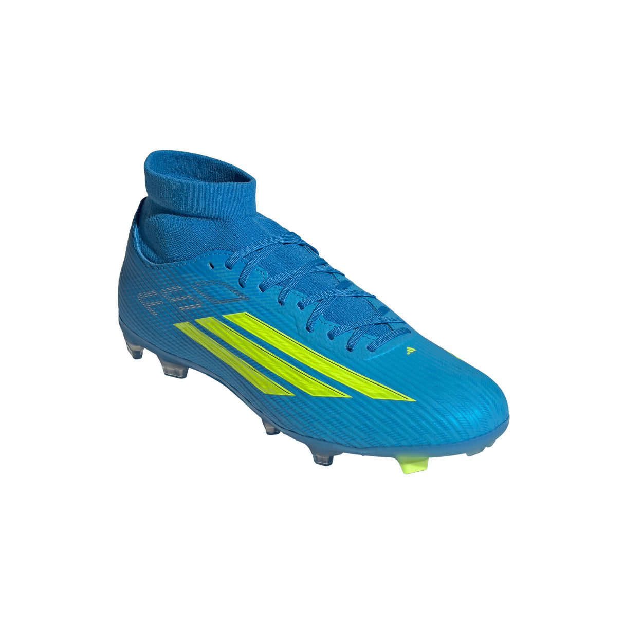 adidas F50 League Mid Cut FG/MG Firm Ground/Multi Ground Men's Soccer Cleats - Blue/Yellow/Aqua