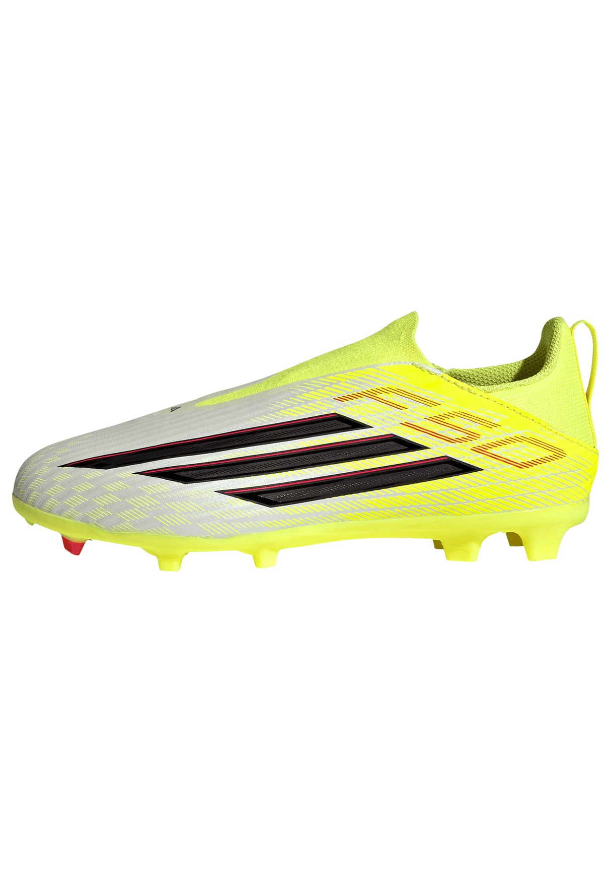 adidas F50 League Laceless FG/MG Firm Ground/Multi Ground Youth Soccer Cleats - Yellow/Black/Red