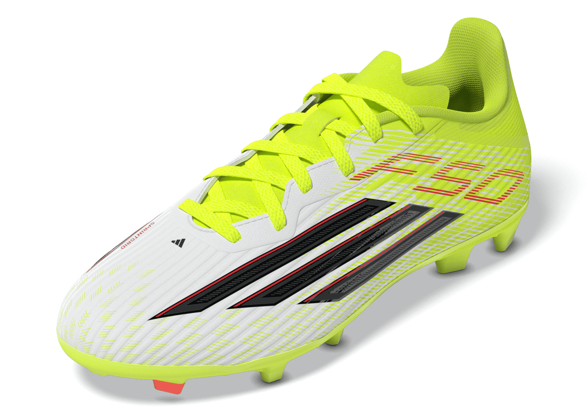 adidas F50 League FG/MG Firm Ground/Multi Ground Youth Soccer Cleats - Yellow/Black/Red