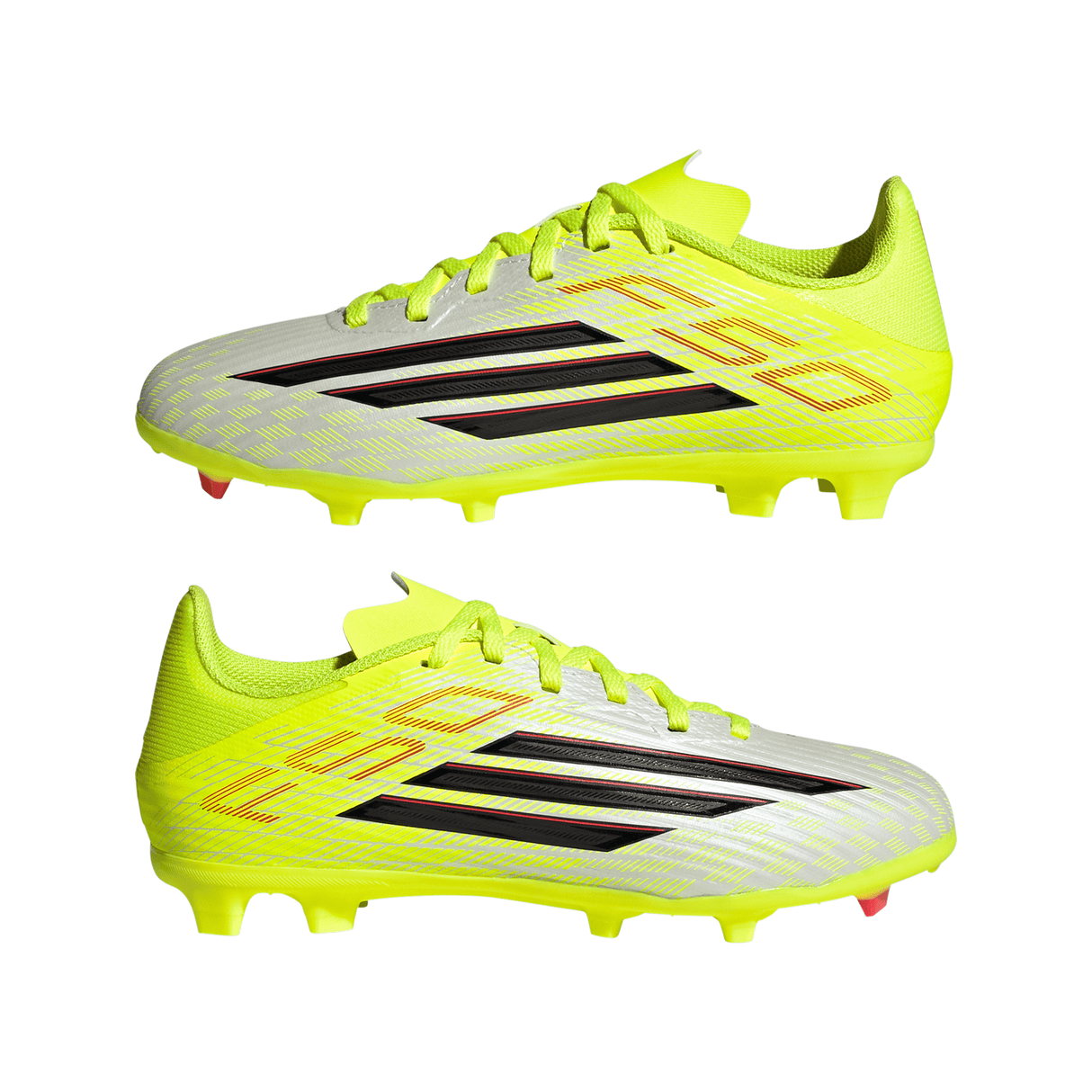 adidas F50 League FG/MG Firm Ground/Multi Ground Youth Soccer Cleats - Yellow/Black/Red