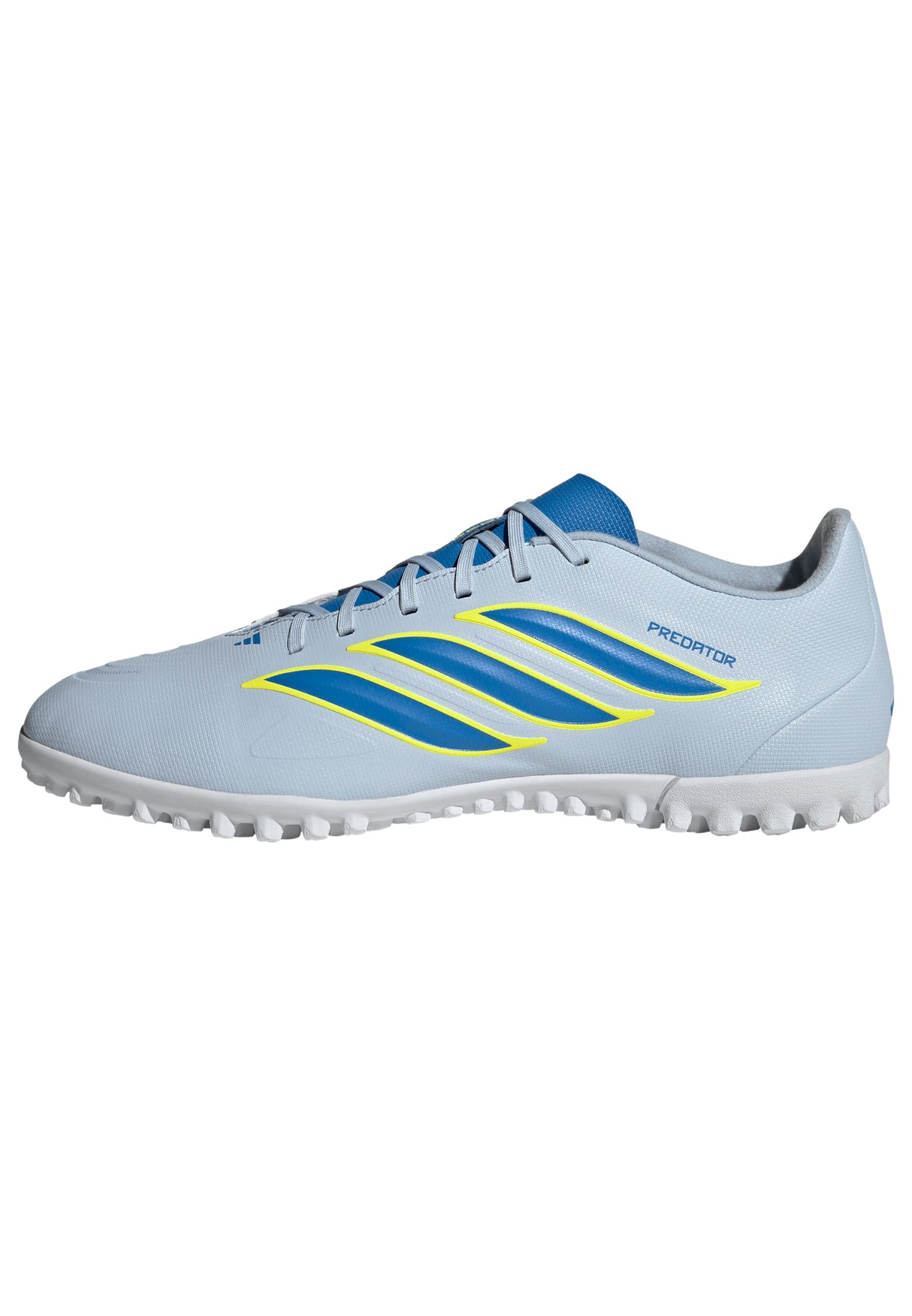 Tacos de fútbol para hombre adidas Predator Club TF Turf - Celeste/Azul/Amarillo