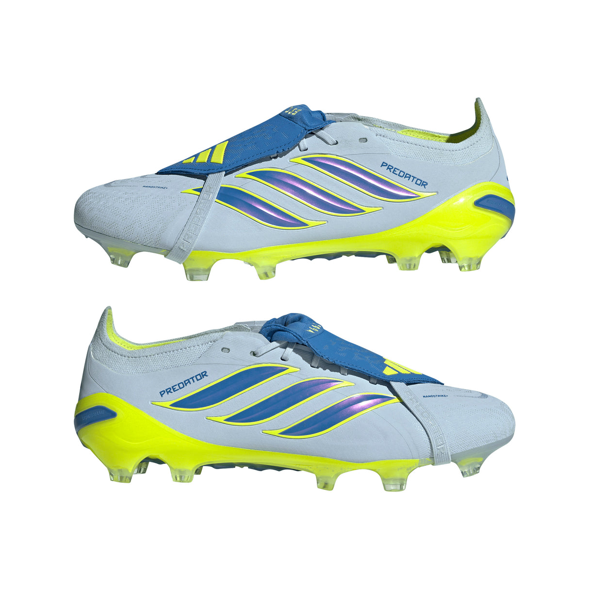 adidas Predator Elite Fold-Over Tongue FG Firm Ground Men's Soccer Cleats -Sky/Blue/Yellow