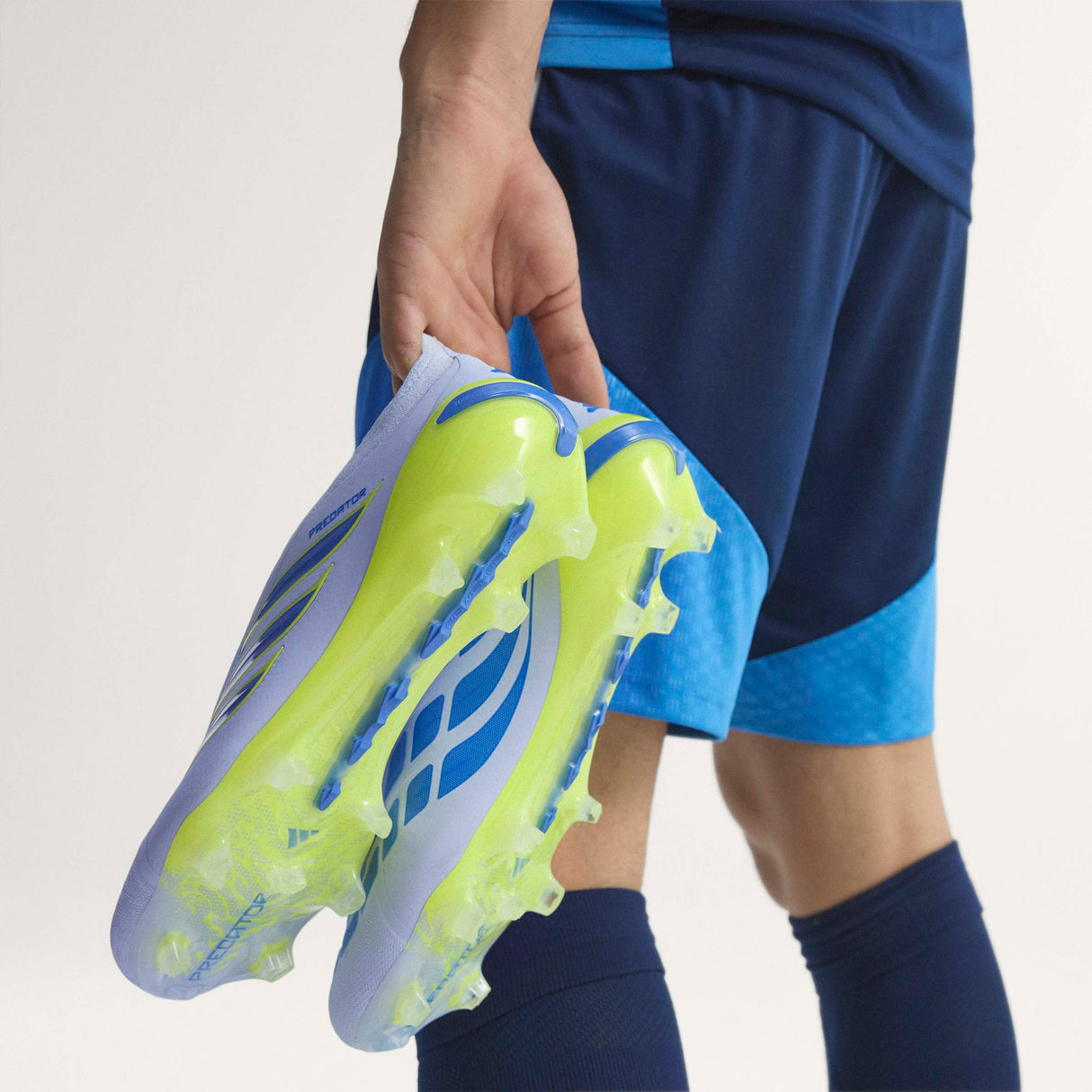 adidas Predator Elite Laceless FG Firm Ground Men's Soccer Cleats - Sky/Blue/Yellow