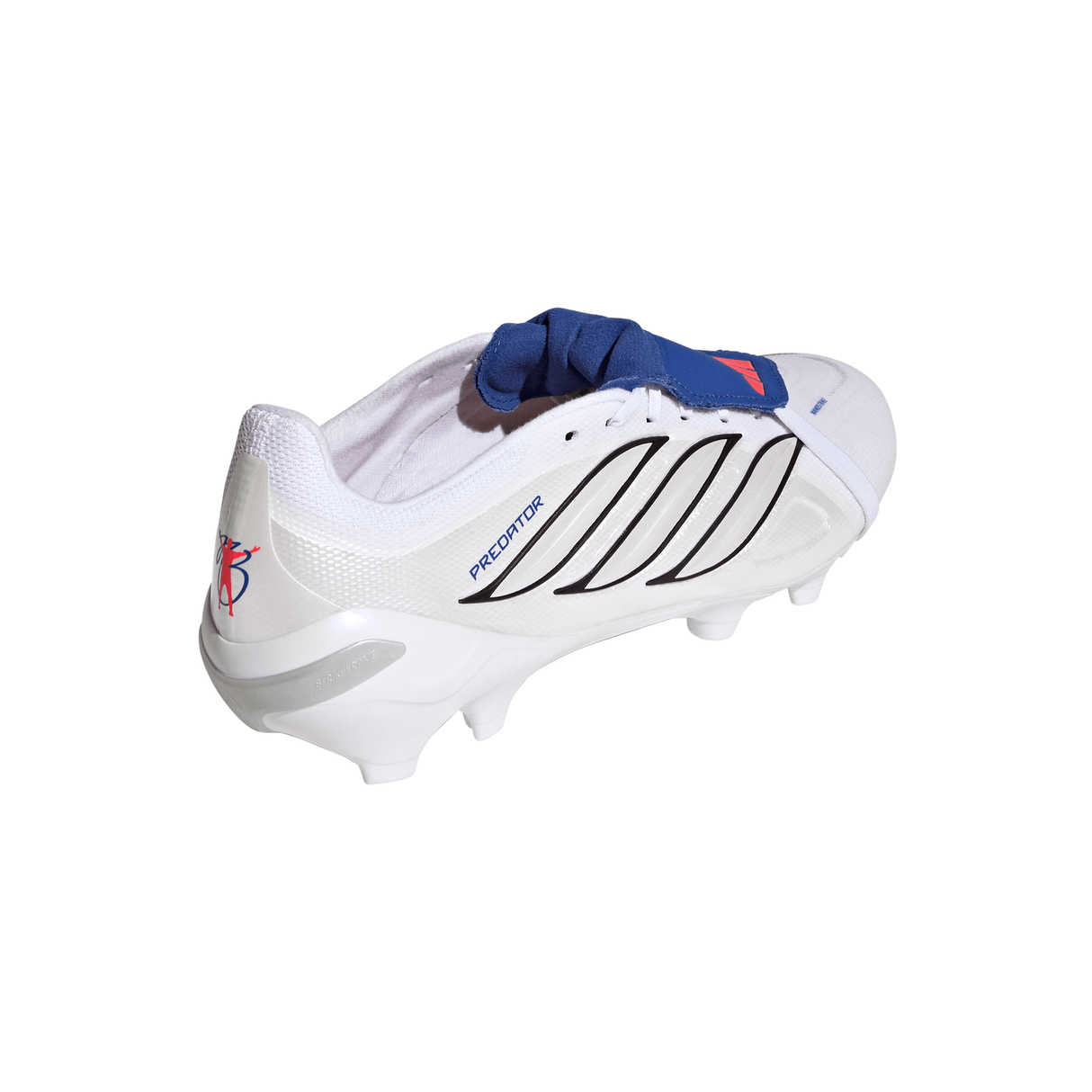 adidas Predator League Fold-Over Tongue FG Firm Ground Men's Soccer Cleats - White/Zero Metallic/Blue