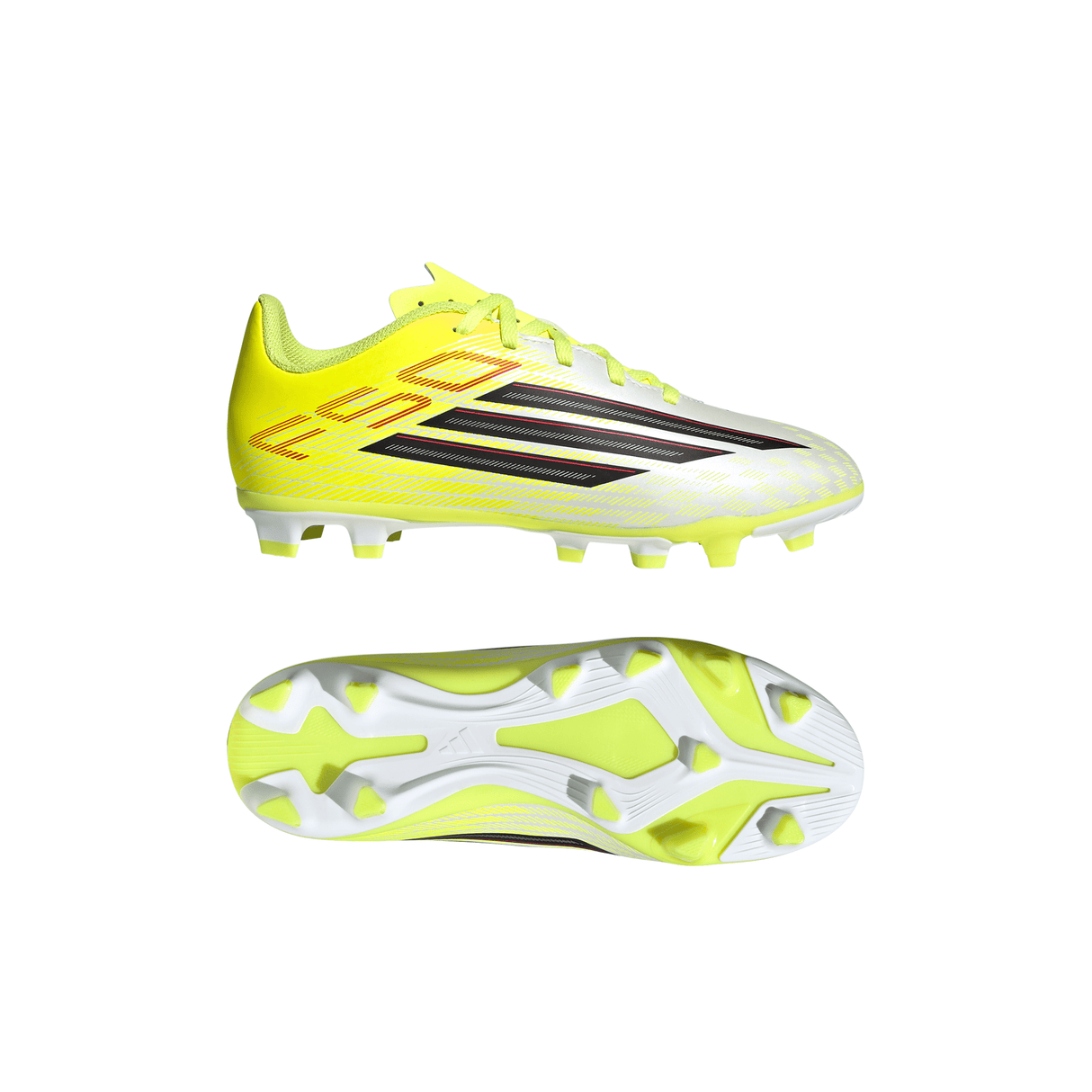 adidas F50 Club FG/MG Firm Ground/Multi Ground Youth Soccer Cleats - Yellow/Black/Red