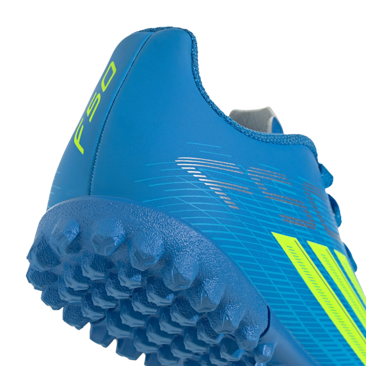 Zapatillas de fútbol adidas F50 Club TF para césped artificial - Azul/Amarillo/Aqua