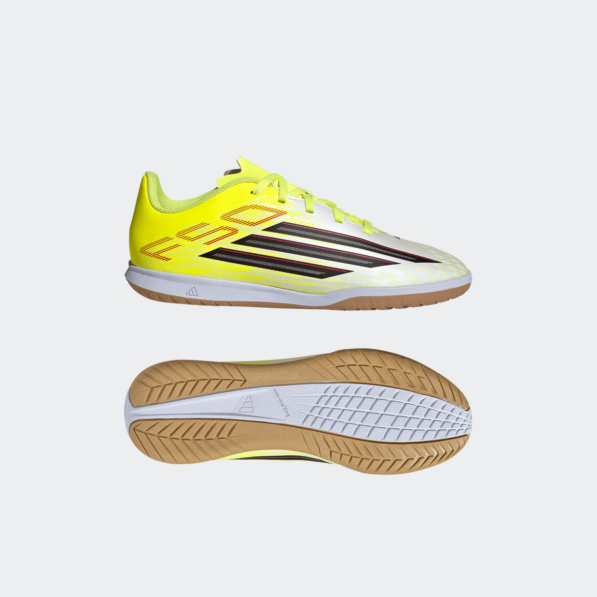adidas F50 Club IN Indoor Youth Soccer Shoes - Solar Yellow/Black/Lucid Red