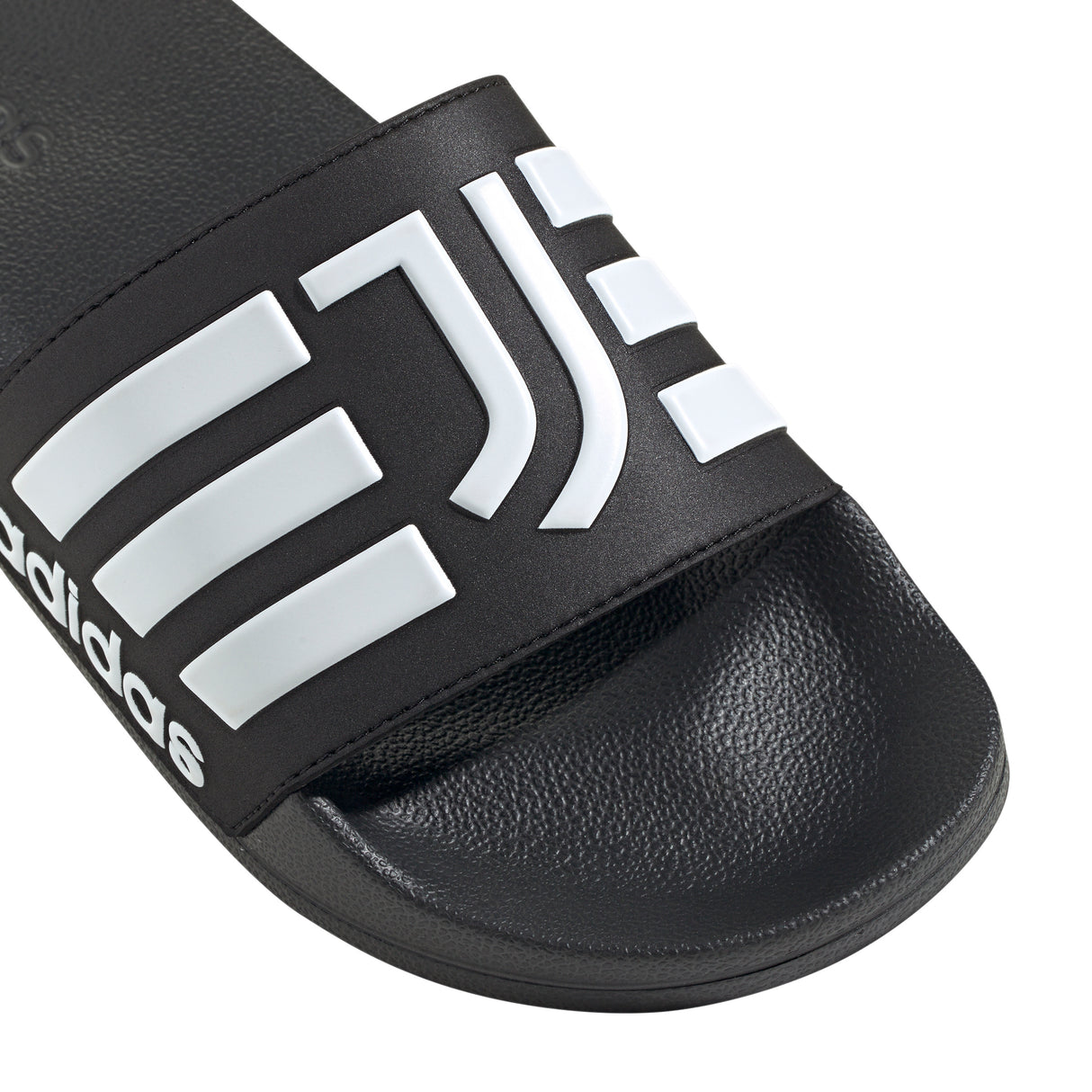 Chanclas de ducha de fútbol Adidas Juventus Adilette - Negro/Blanco
