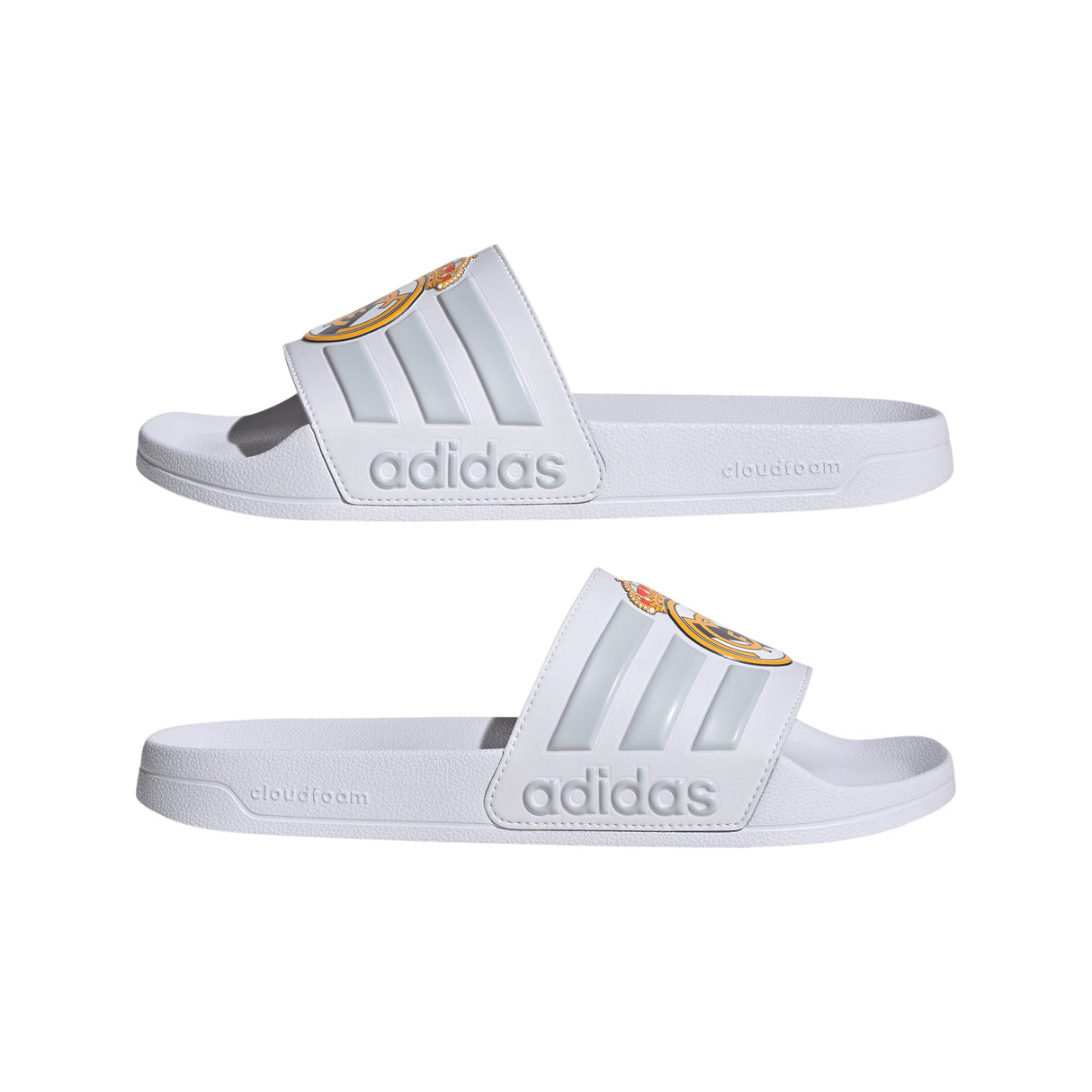 adidas Real Madrid Adilette Shower Soccer Slides - White