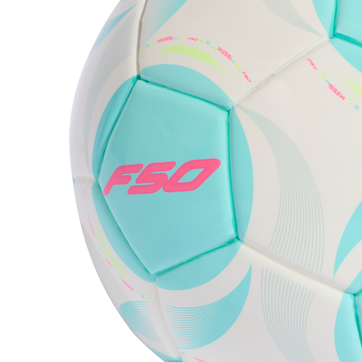 adidas Messi Mini Soccer Ball - White/Aqua