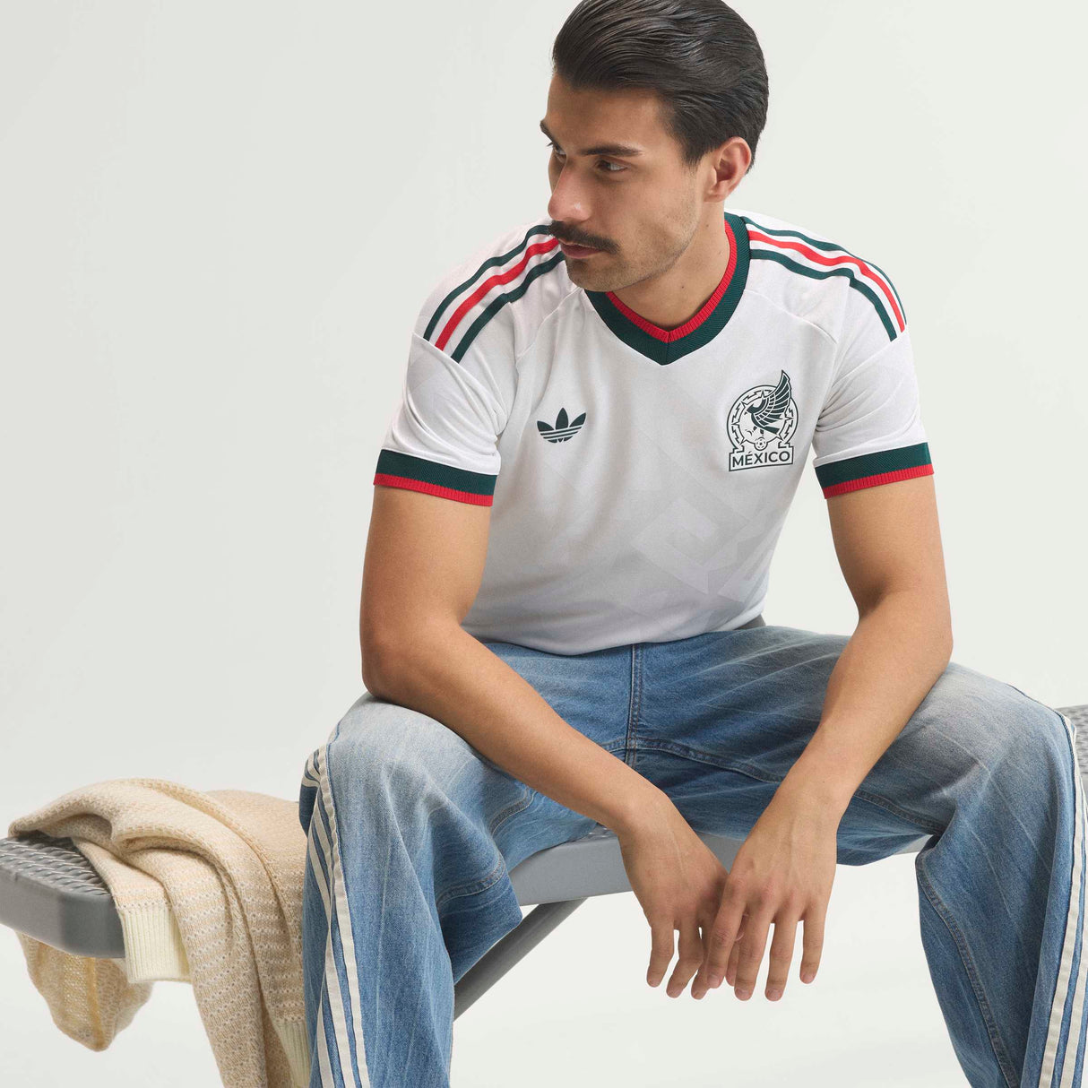 adidas Mexico Away Authentic Men's Soccer Jersey 2026 - White